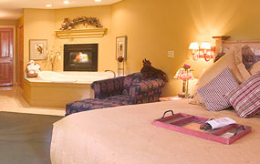 Jacuzzi Fireplace Rooms in our Jackson Hole B&B