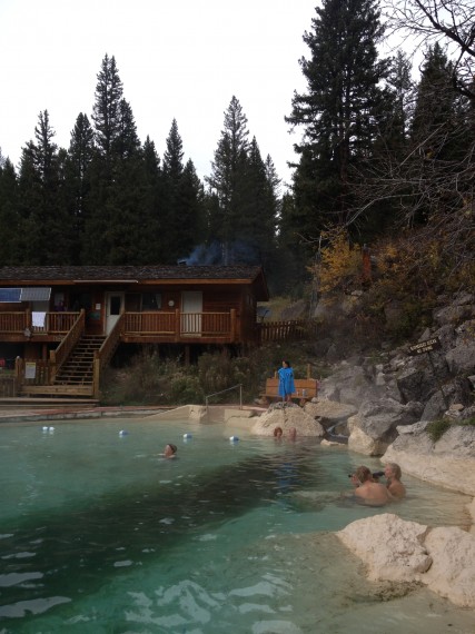 Visitors relaxing at the Pools