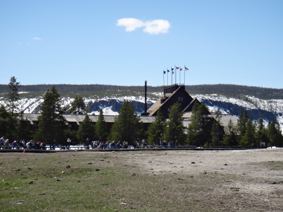 View of the Old Faithful Lodge