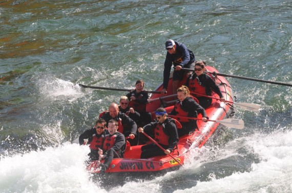 Hitting the rapids on the Snake River