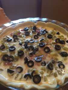 Added eggs, cream , green chilies and black olives