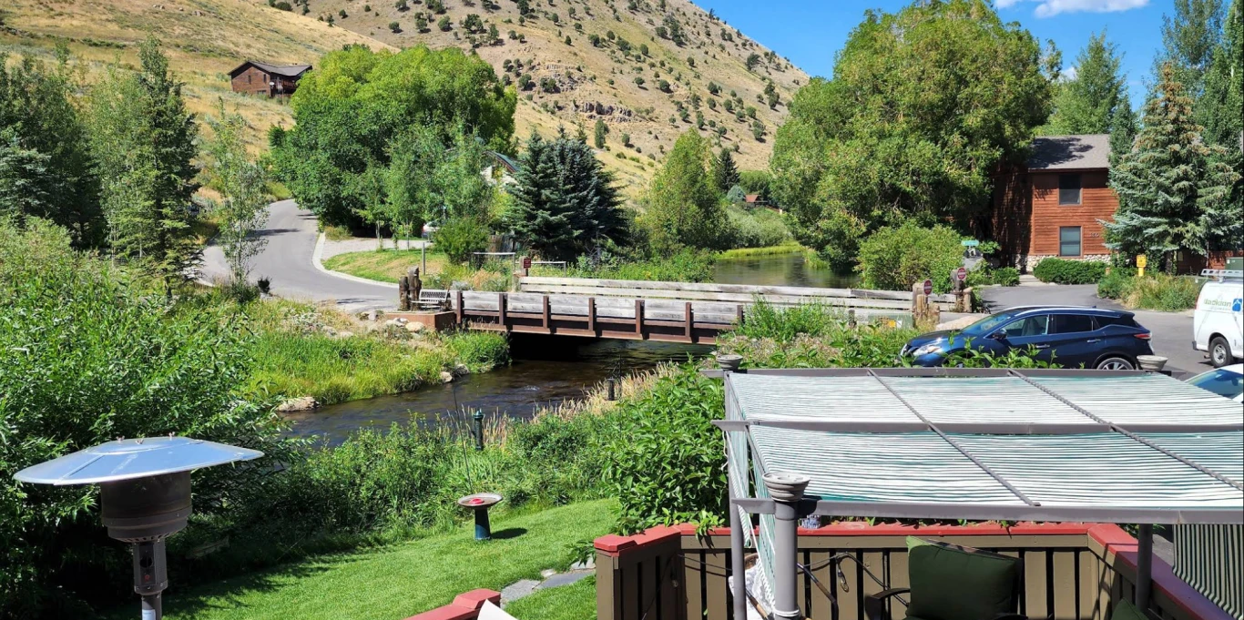 Flat Creek waterfront at Inn on the Creek Jackson Hole